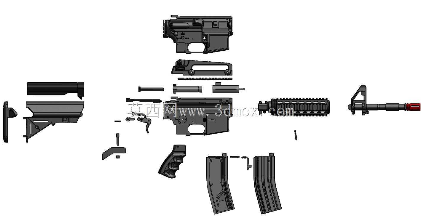 M4气枪步枪全3D打印Vigor
