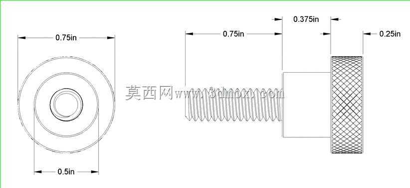 1/4-20 x 3/4������ֹ�����ť