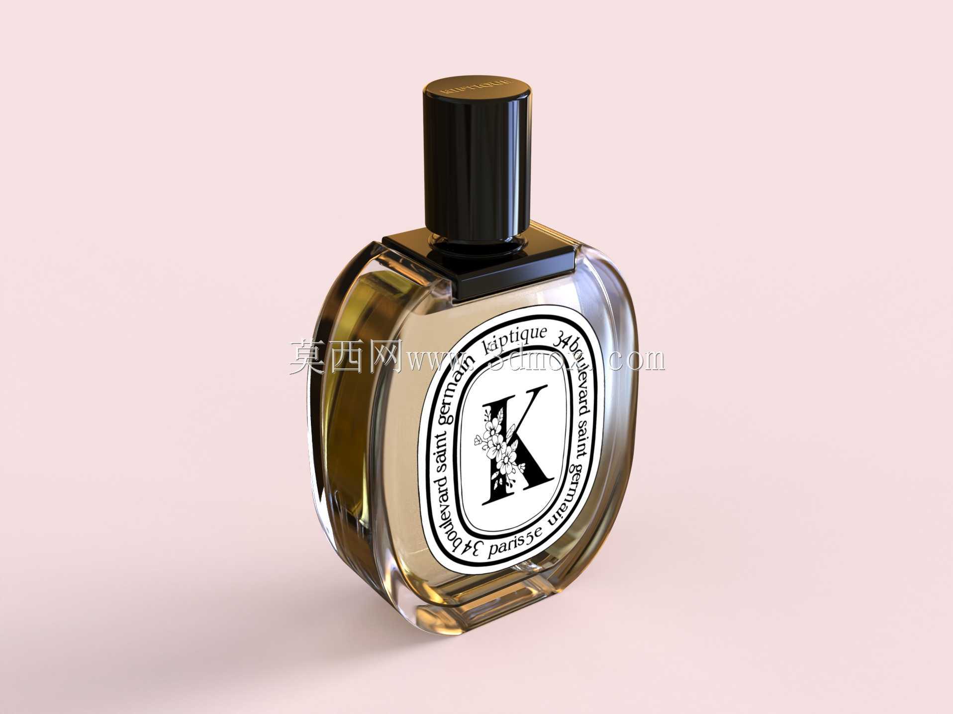 椭圆形方形Diptyque带帽香水瓶