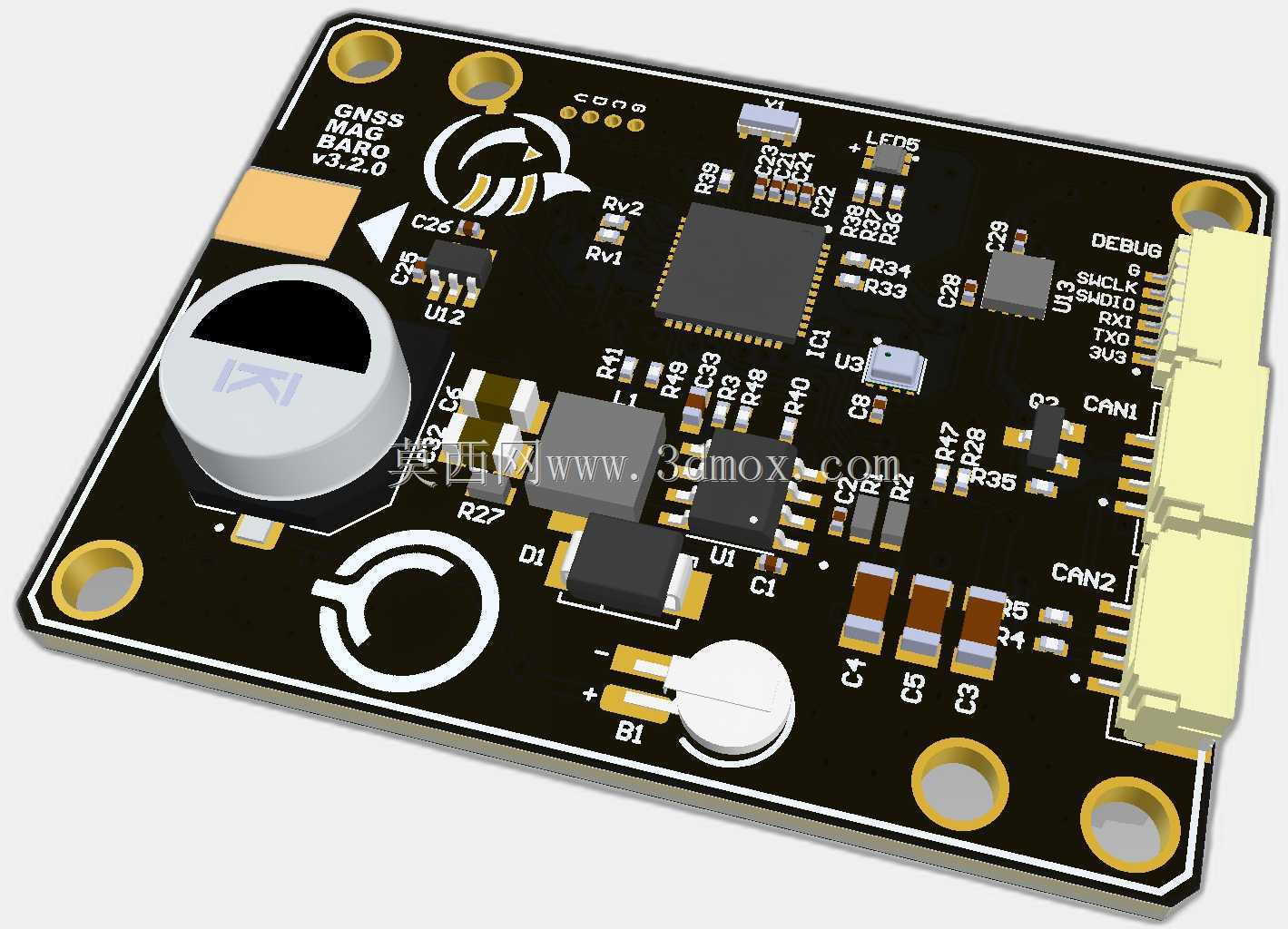 �����ⲿ����Ӳ����RaccoonLAB GNSS��ZED-F9P��MAG BARO