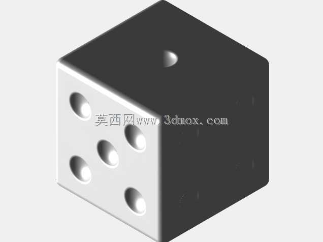 6面塑料骰子套装3D打印模型