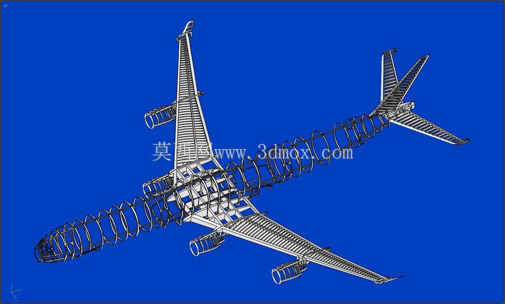 空客A340-600飞机实体装配模型