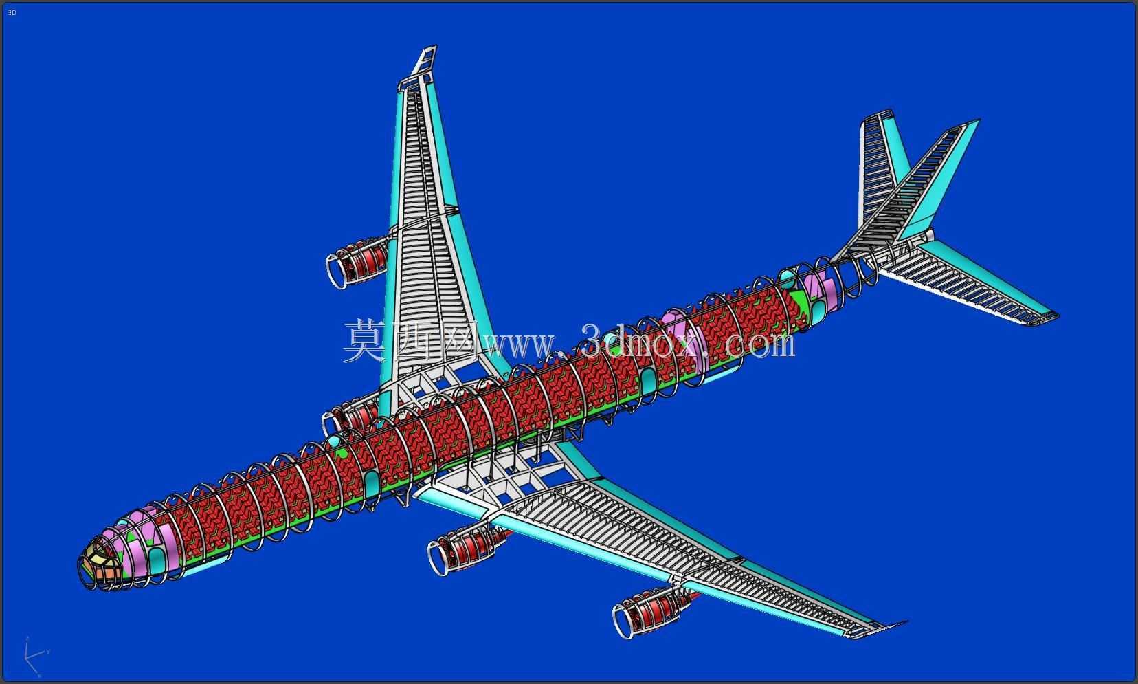 空客A340-600飞机实体装配模型