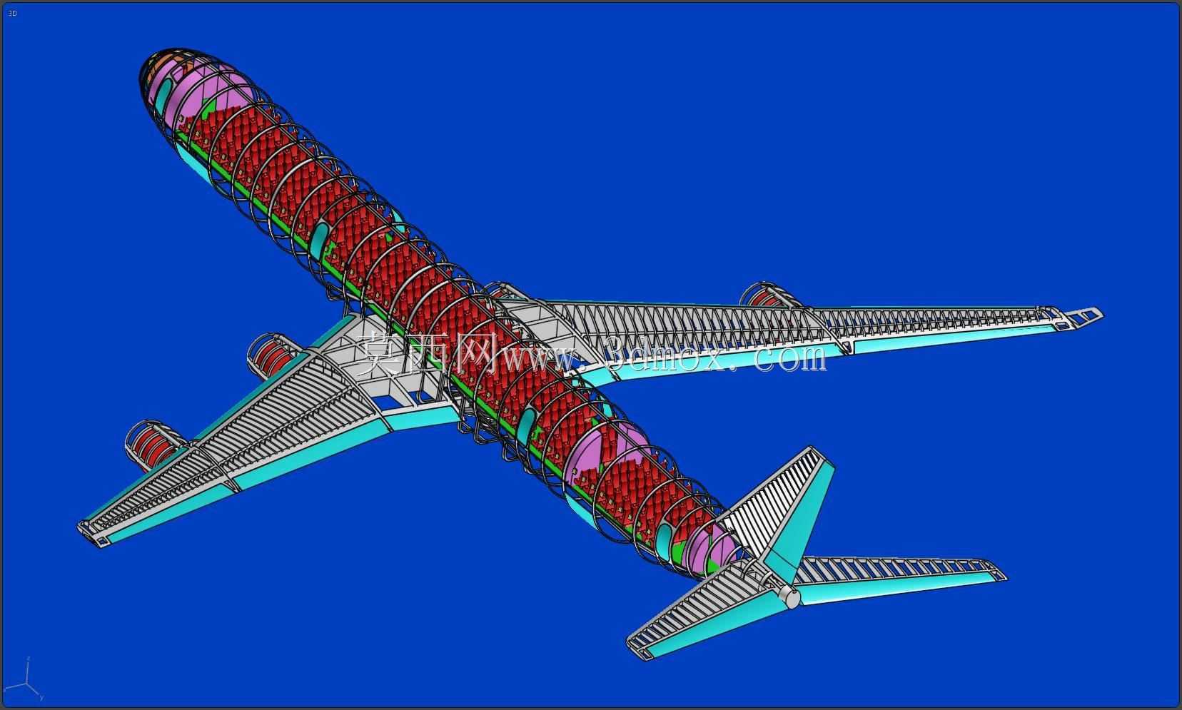 空客A340-600飞机实体装配模型