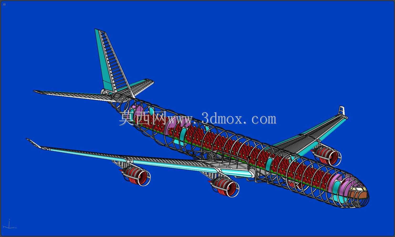 空客A340-600飞机实体装配模型