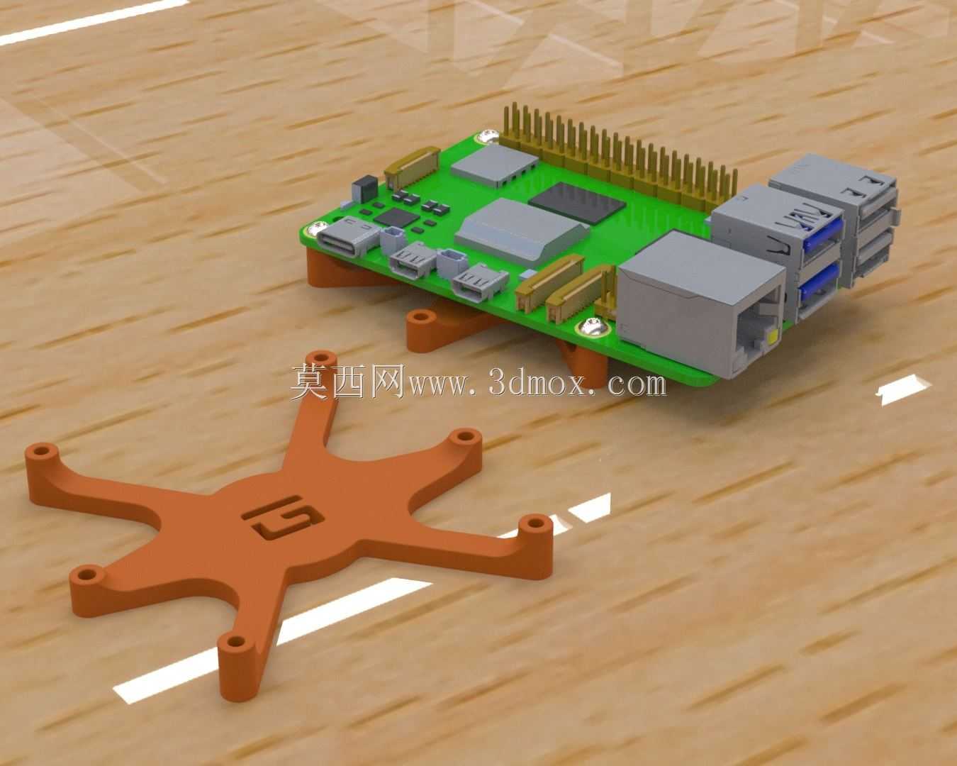 GueriTech Raspberry Pi 5安装螺丝支架3D打印