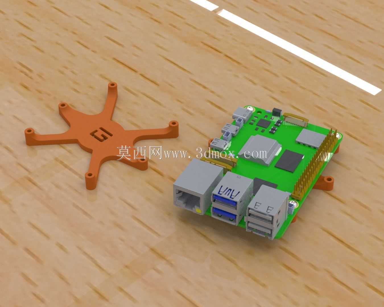 GueriTech Raspberry Pi 5安装螺丝支架3D打印