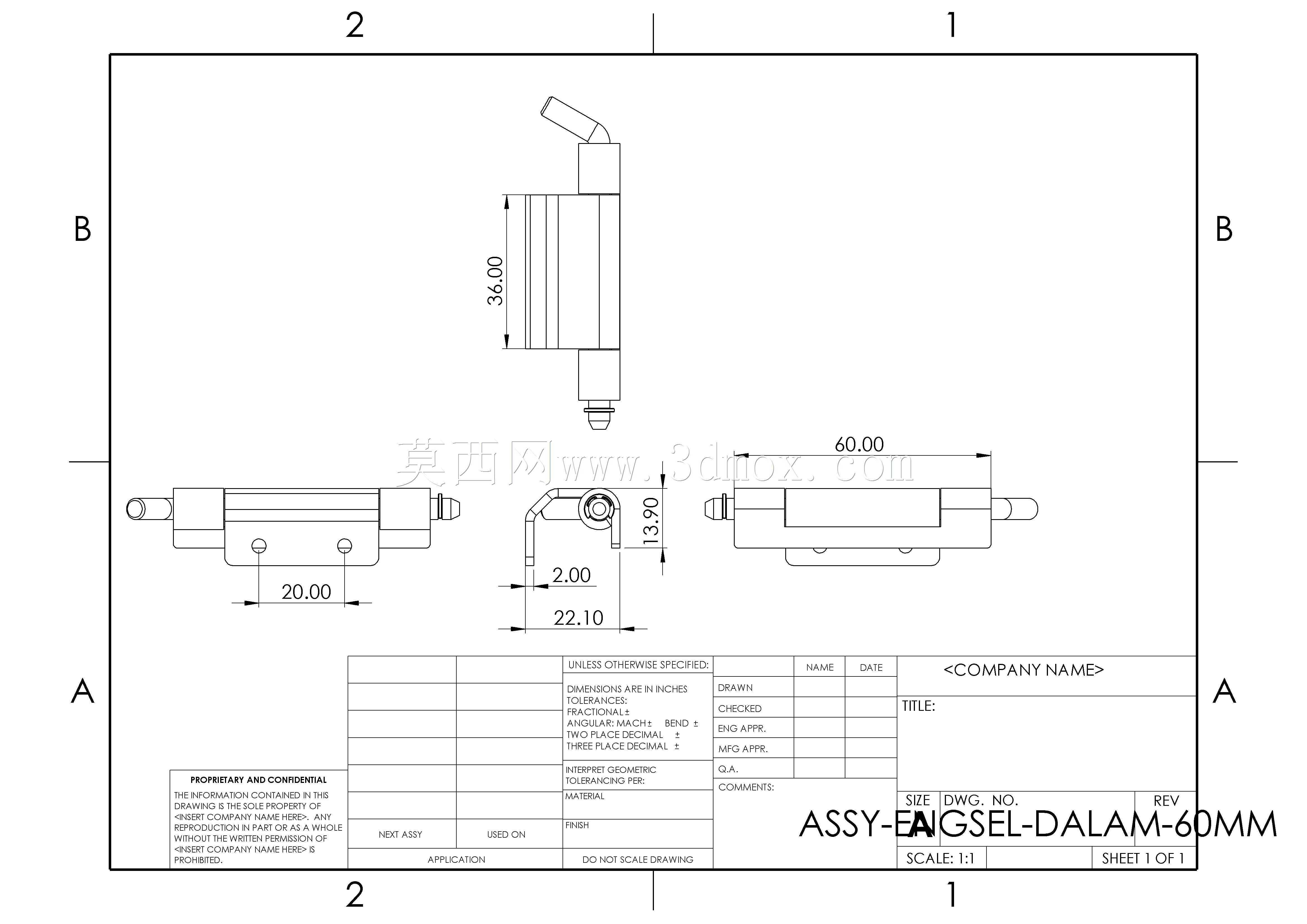 Engsel���Dalam 60mm