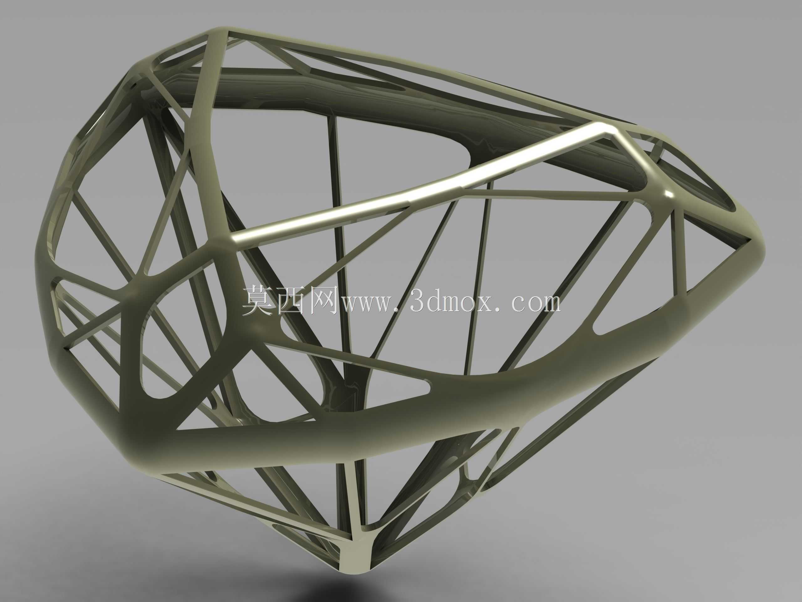 Wireframe Shape Trillion Cut Diamond 3D��ӡģ��