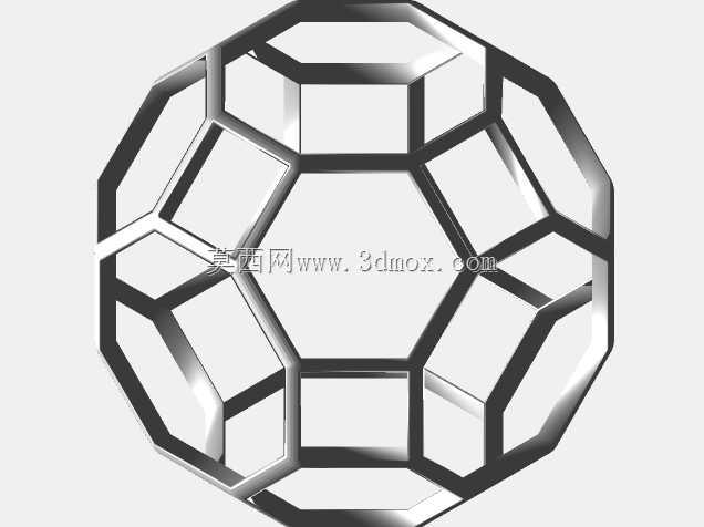 线框形状截断立方体八面体三维打印模型