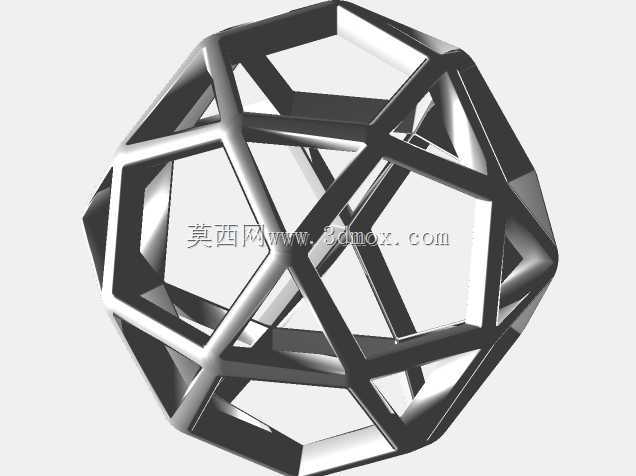 线框形状图标面体三维打印模型