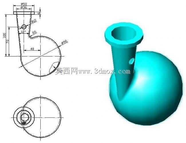 三维CAD基本练习/Autodesk Inventor Pro