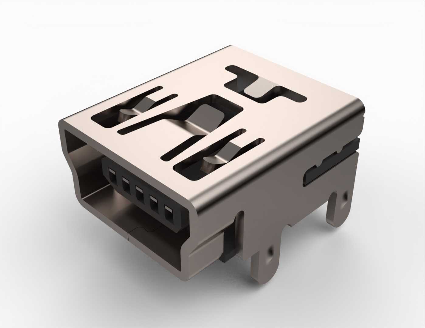 USB连接器,USB 2.0,直角5P Mini-B母插头-920-462A2021D0102