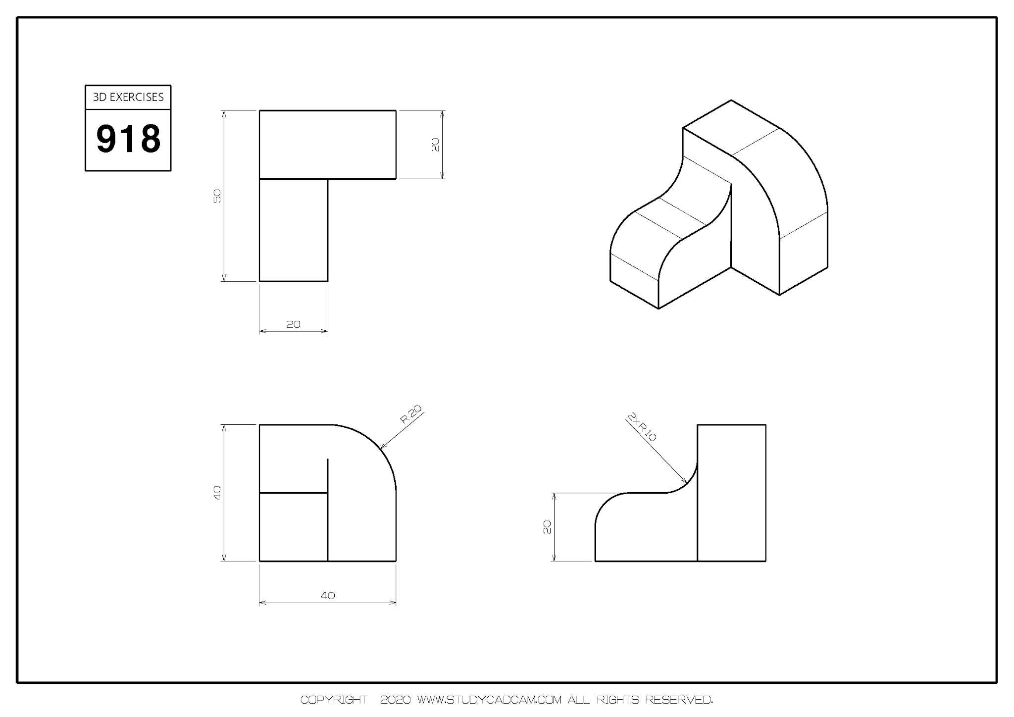 Studycadcam三维CAD练习918/Autodesk Inventor Pro