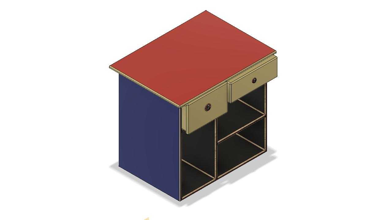 为计算机建模的桌子