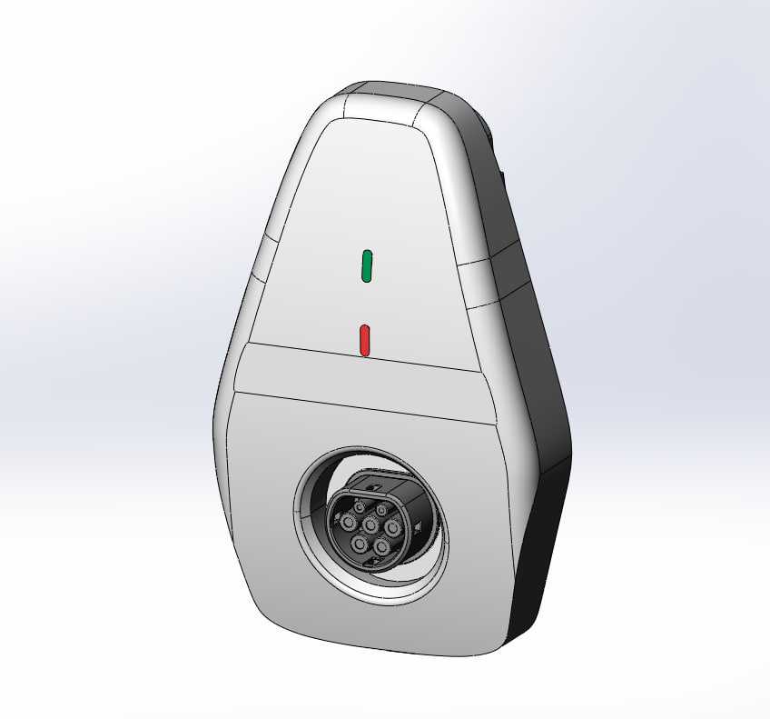 比亚迪充电器3d模型尺寸连接