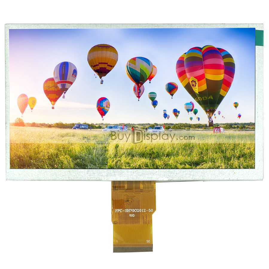 7英寸50针液晶显示器1024x600 OPTL电容触摸面板,RGB