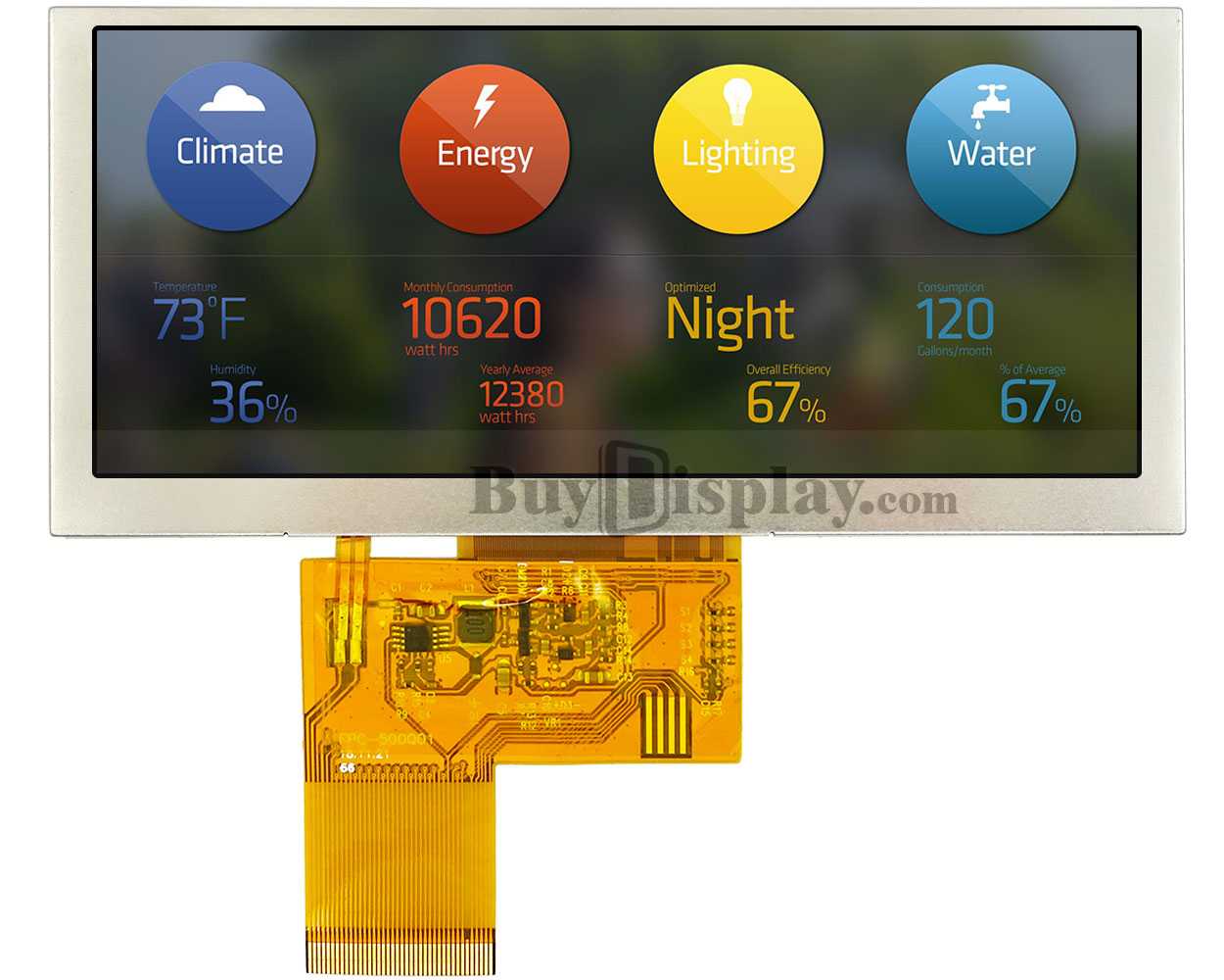 4.6����ɫ����TFT LCD��������ʾ��800x320���أ���OPTL������