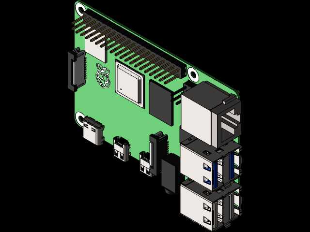 Raspberry Pi 4 B型外壳-4块板+侧风扇模块