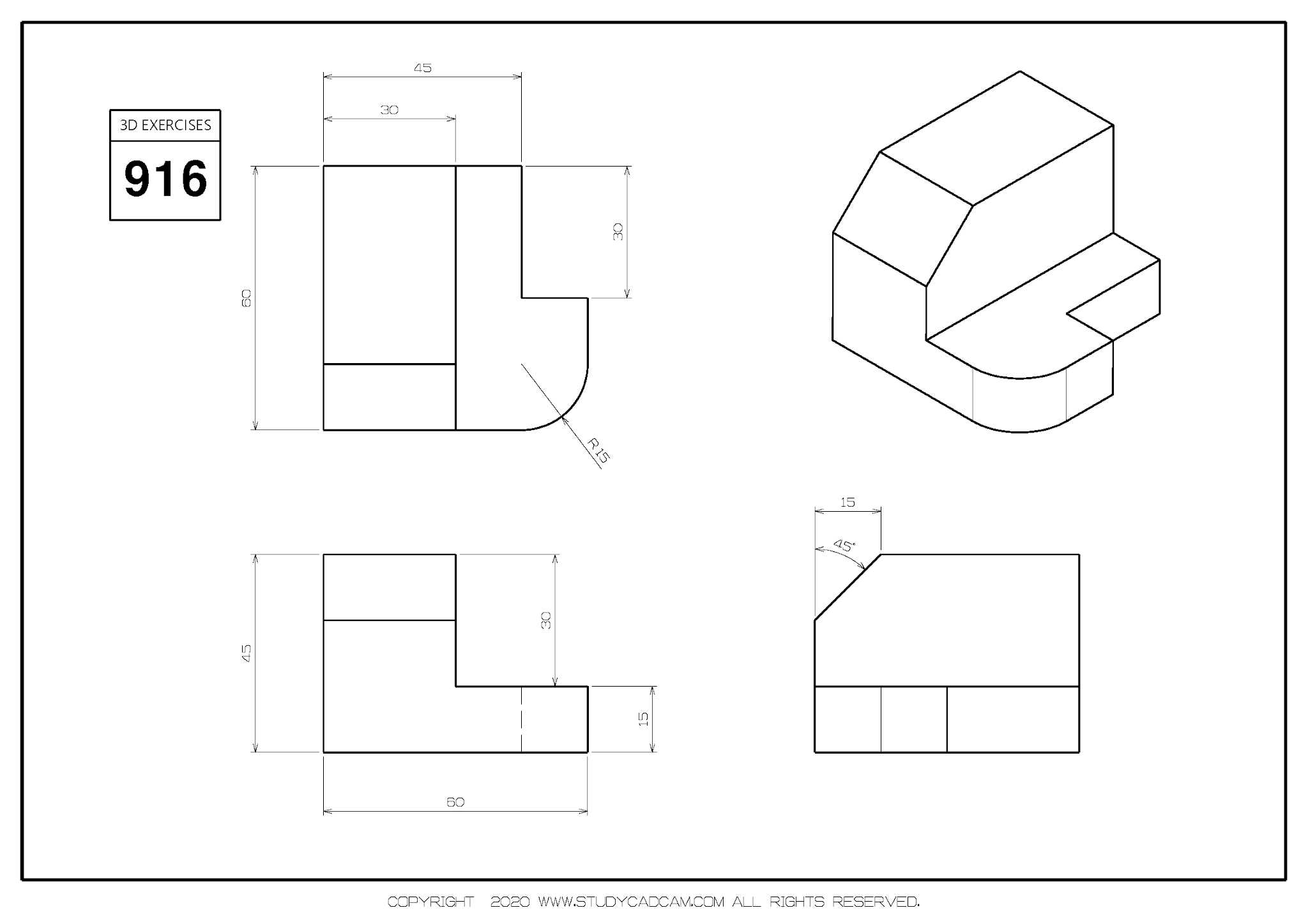 Studycadcam三维CAD练习916/Autodesk Inventor Pro
