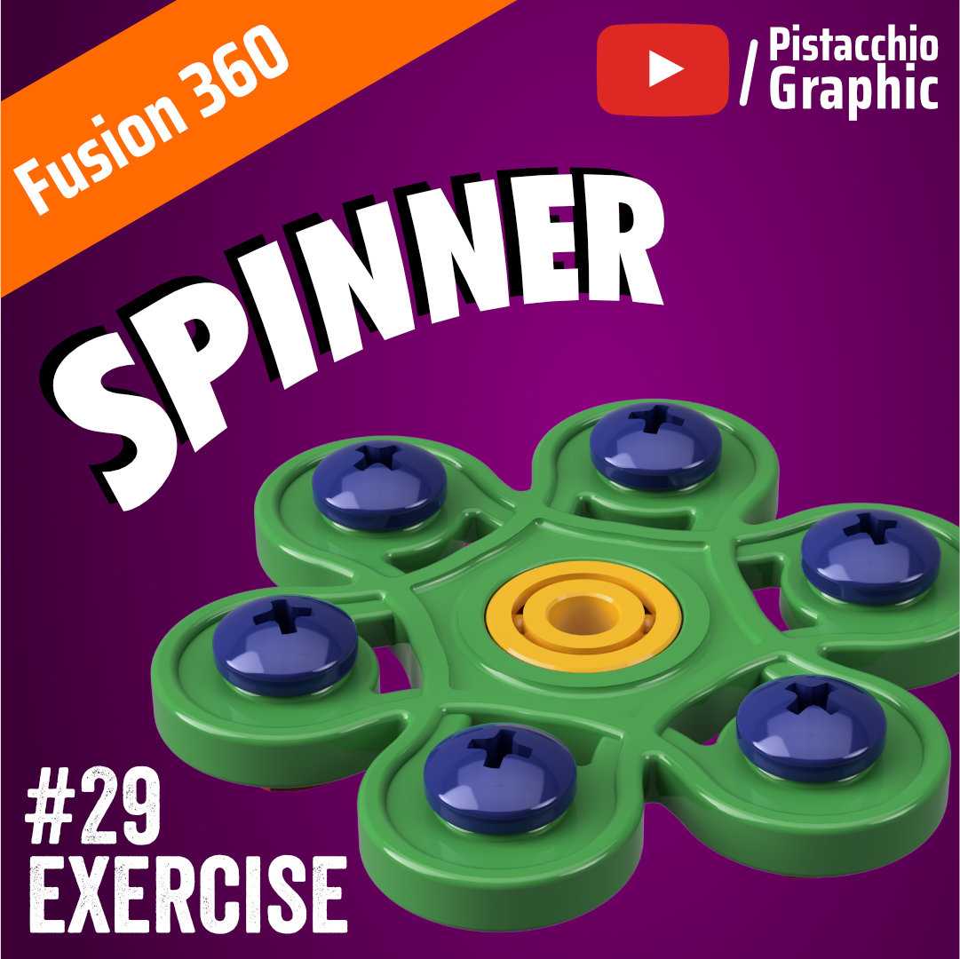 #29 Spinner Toy | Fusion 360 | Pistacchio Graphic