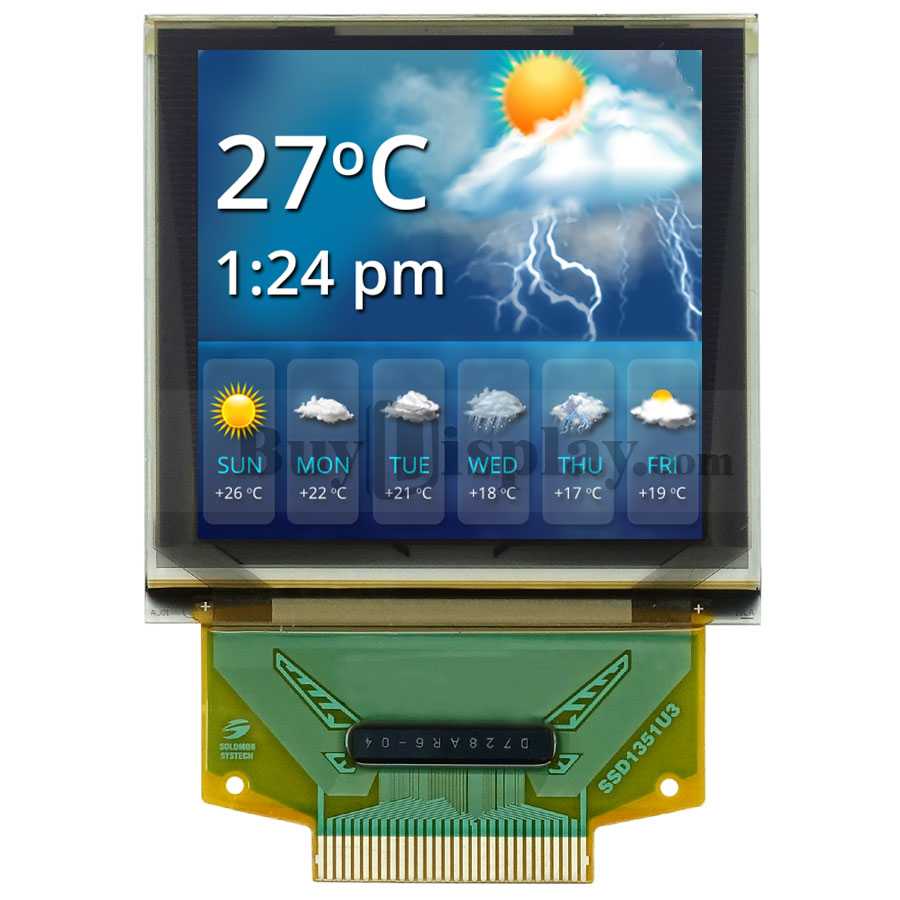����SPI 1.5����ɫOLED��ʾ��128x128ͼ��ģ�飬SSD1351