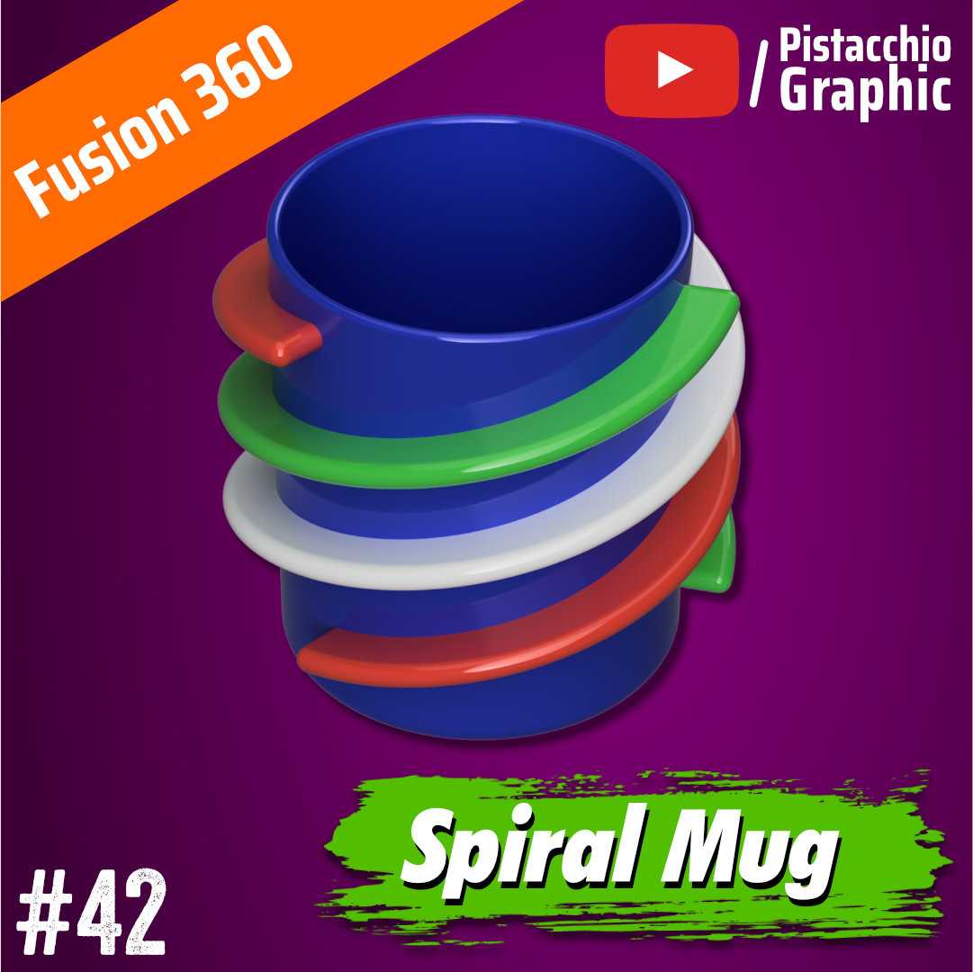 #42螺旋杯|Fusion 360|Pistacchio图案