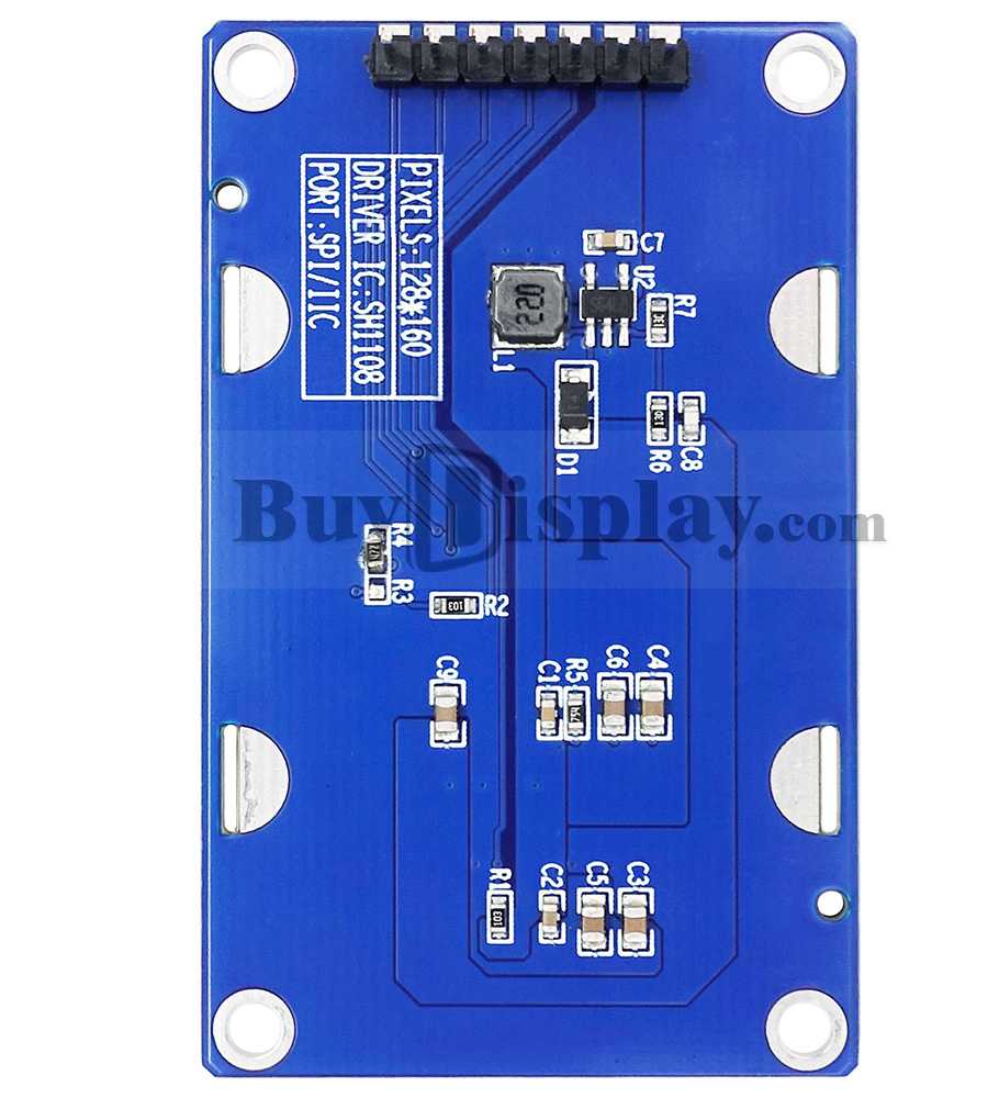 SPI 1.92\“Arduino Raspberry Pi的白色128x160 OLED显示模块