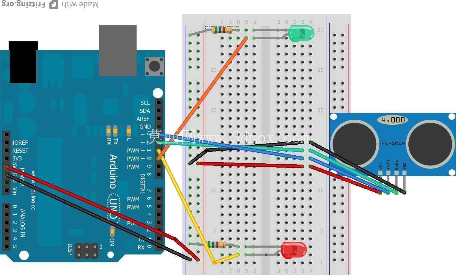 Arduino 面包板 400 零件