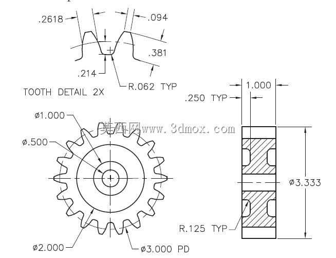 在 Autocad 中制作 3D 齿轮 || Autocad 3d建模实践