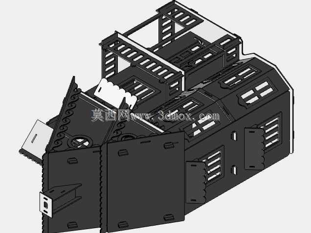 激光切割中的玩具屋组装