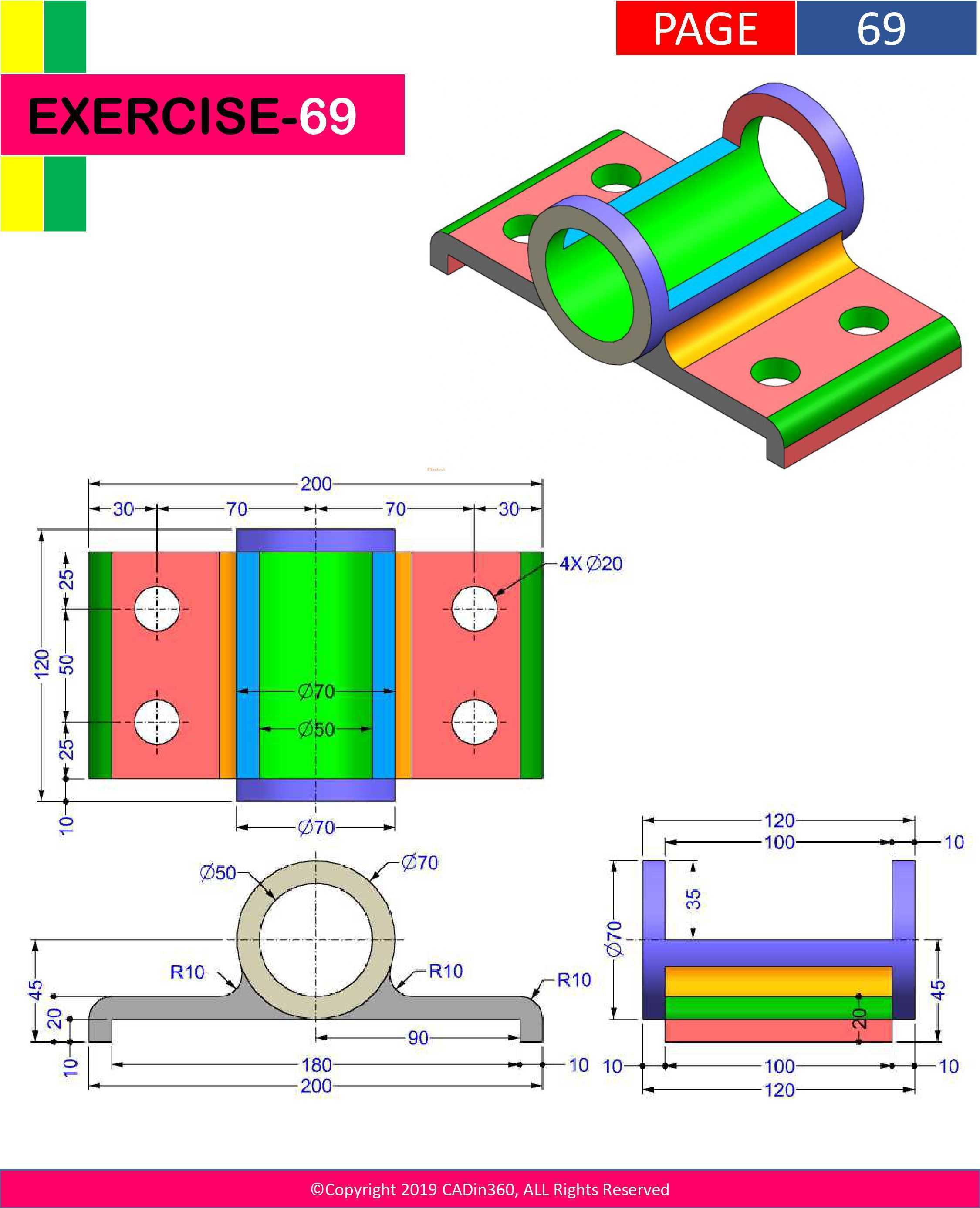 3D CAD 基础练习/69/Autodesk Inventor Pro