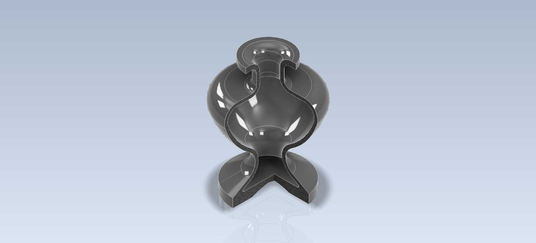Studycadcam 2D 到 3D CAD 练习 626/Vase/ Florero/ /Autodesk Inventor Pro