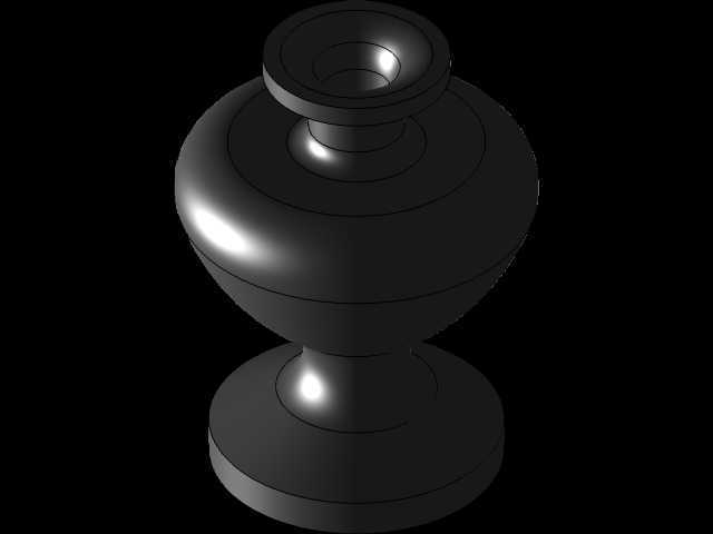 Studycadcam 2D 到 3D CAD 练习 626/Vase/ Florero/ /Autodesk Inventor Pro