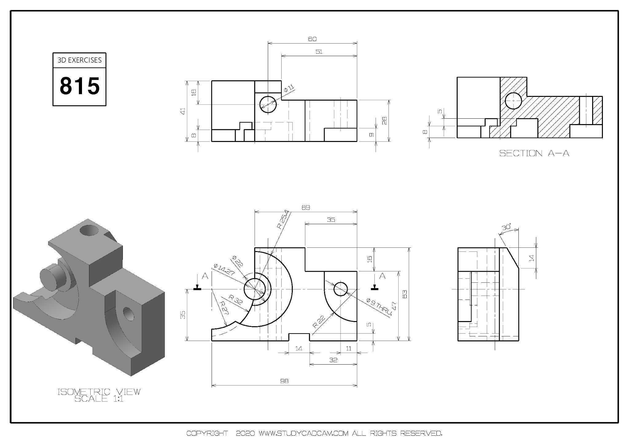 Studycadcam 3D CAD 练习 815/工具支架/Portaherramientas/Autodesk Inventor Pro