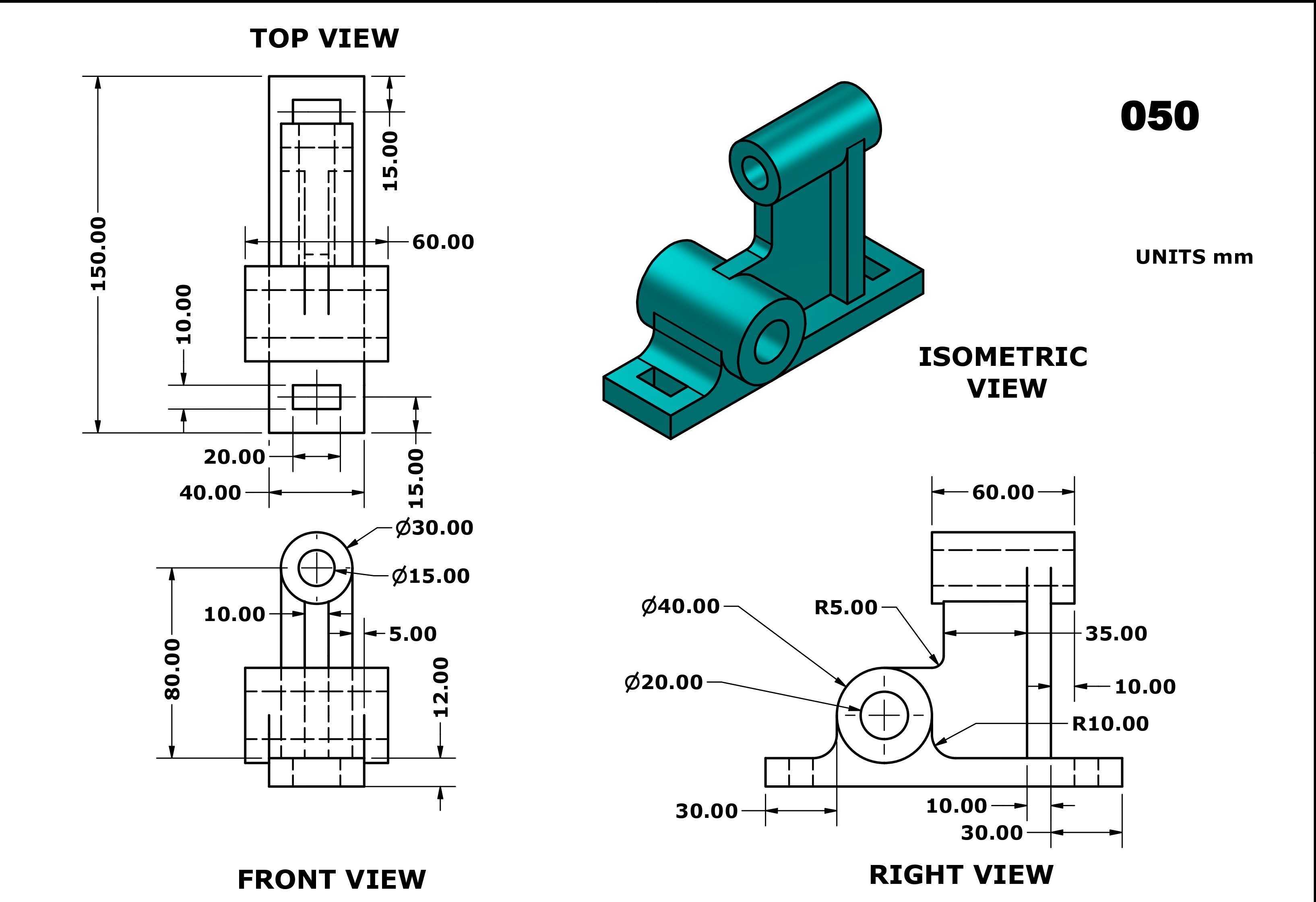 3D CAD 基本练习 050/Autodesk Inventor Pro