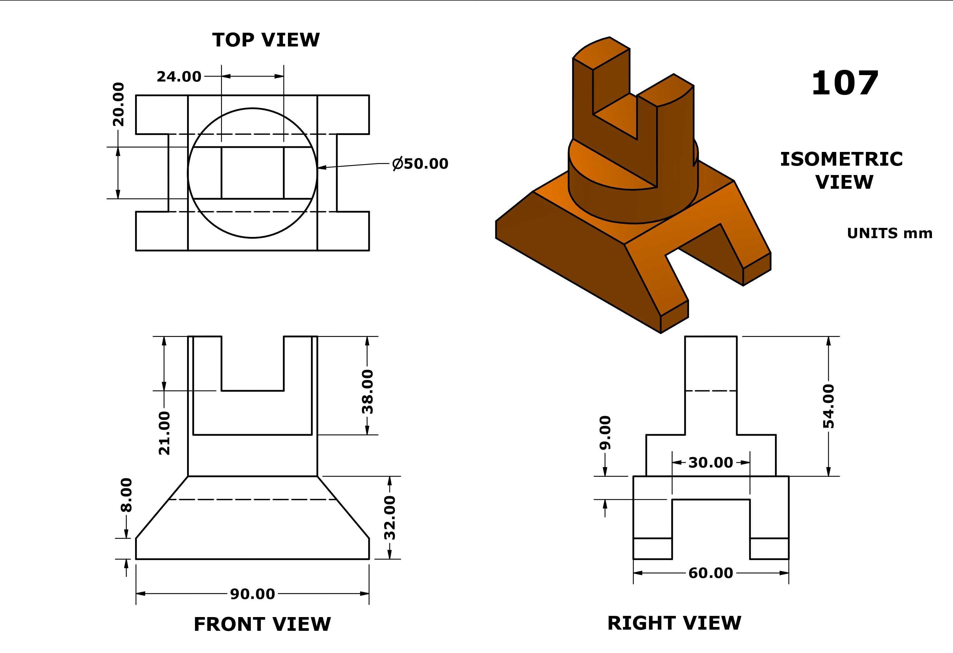 3D CAD 基本练习 107/Autodesk Inventor Pro