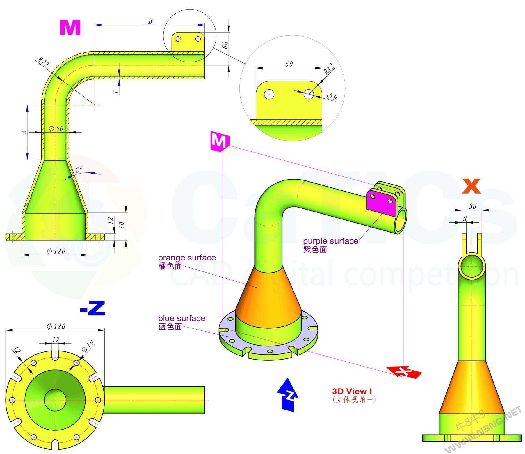 3D CAD 基础练习 / CATICS 3D19_TK20 / Autodesk Inventor Pro
