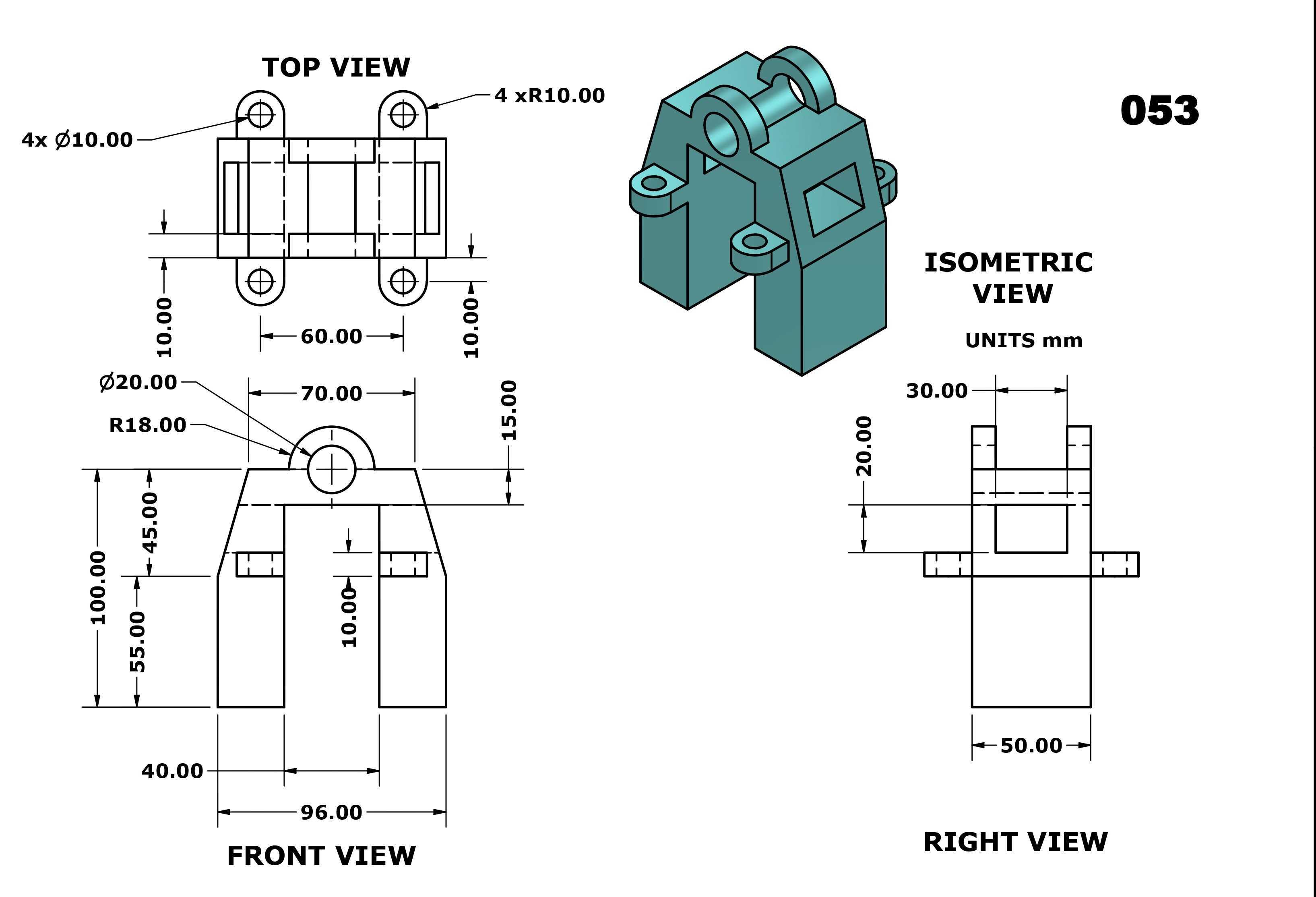 3D CAD 基础练习 052/Autodesk Inventor Pro