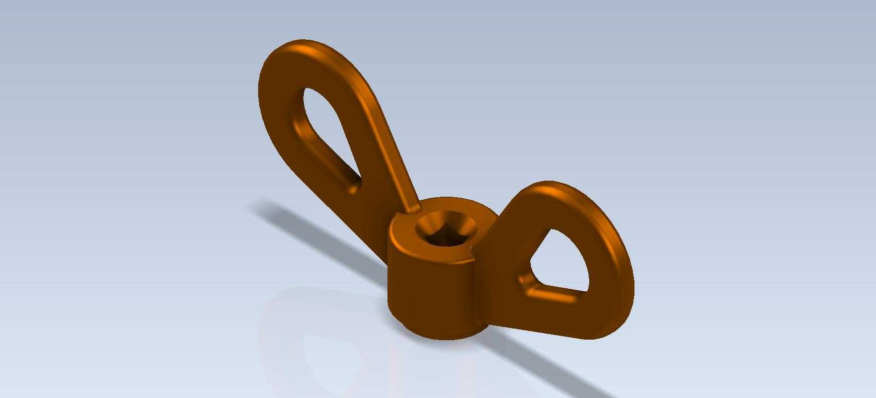 058 Studycadcam 3D CAD 练习 59 / 翼形螺母/ Tuerca de Mariposa/ Autodesk Inventor Pro