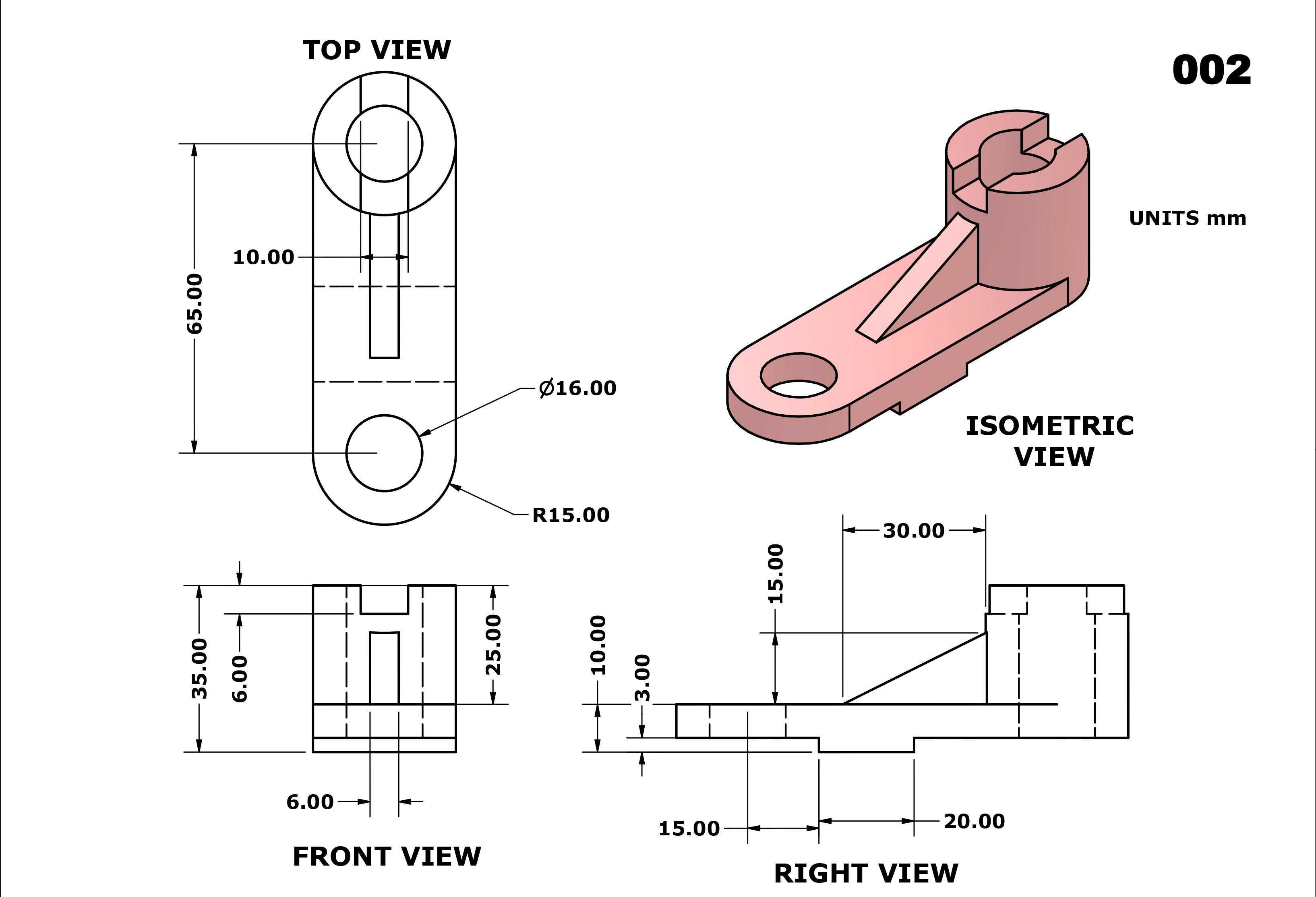 3D CAD 基础练习 002/Autodesk Inventor Pro