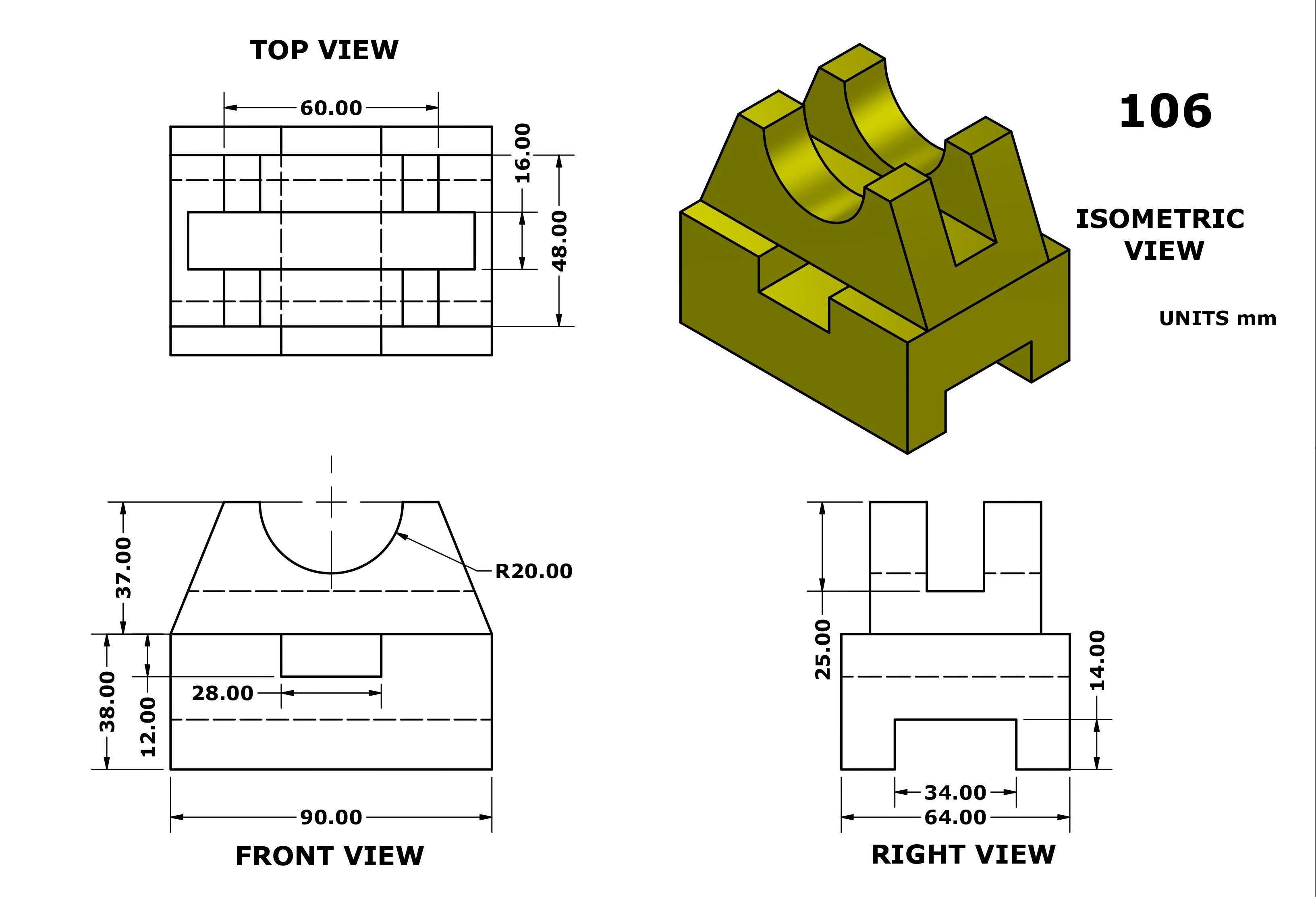 3D CAD 基本练习 106/Autodesk Inventor Pro