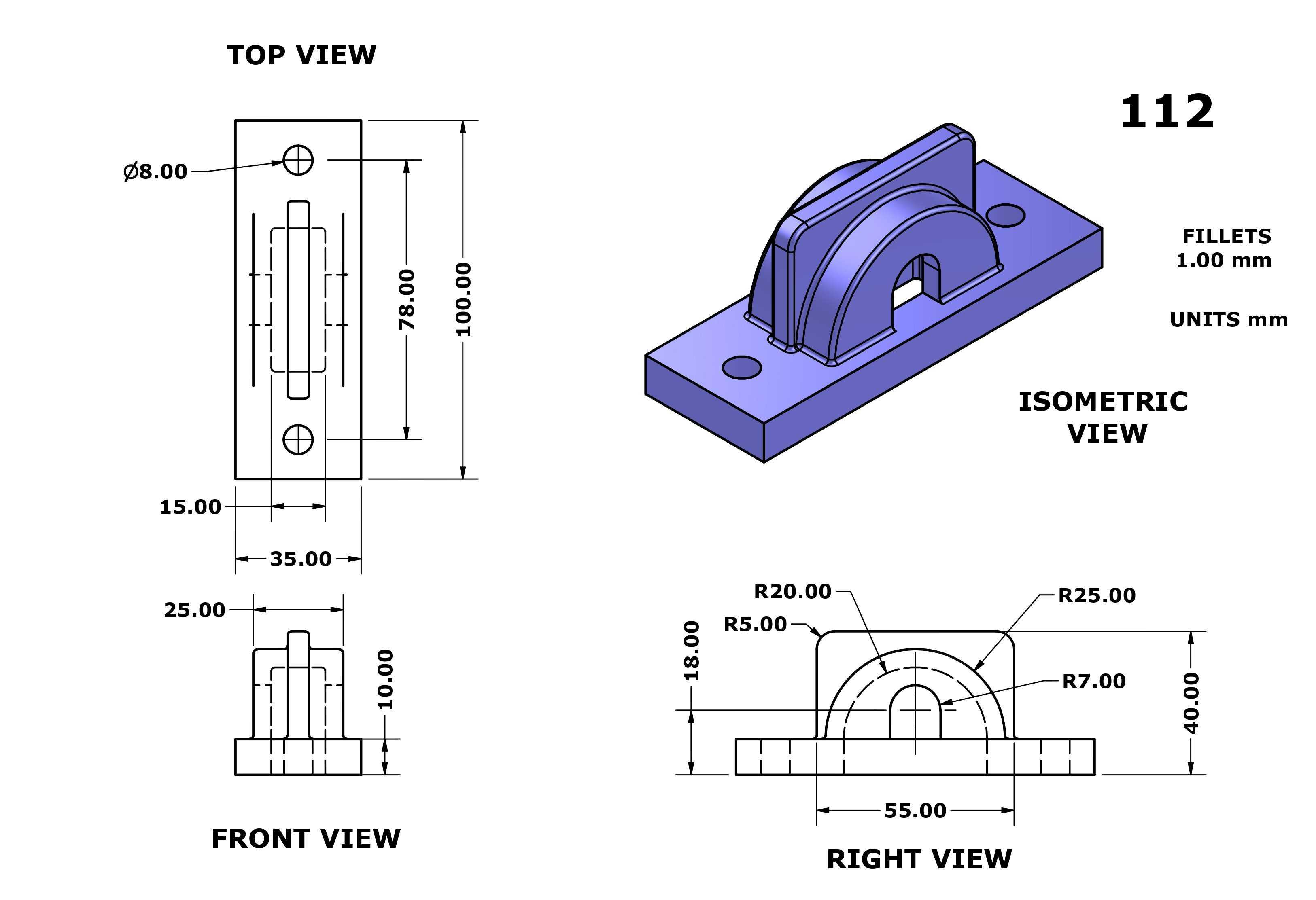3D CAD 基本练习 112/Autodesk Inventor Pro