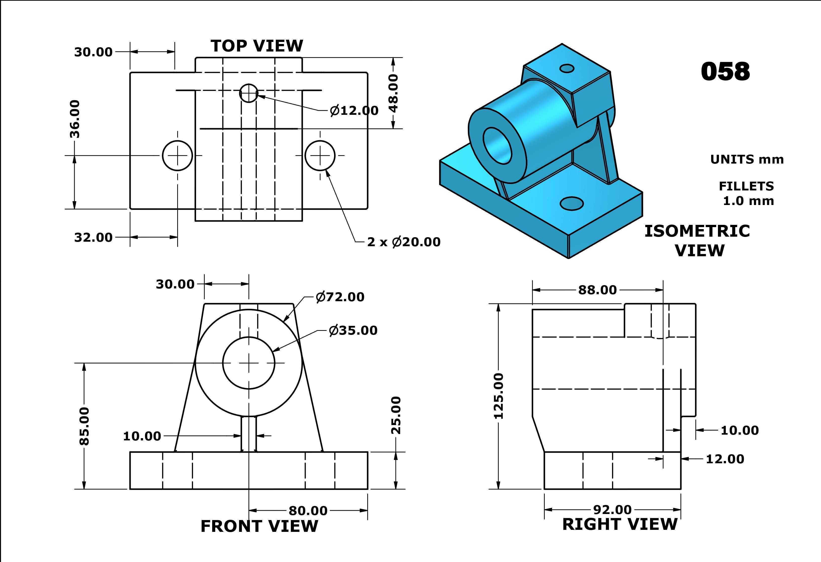 3D CAD 基本练习 058/Autodesk Inventor Pro