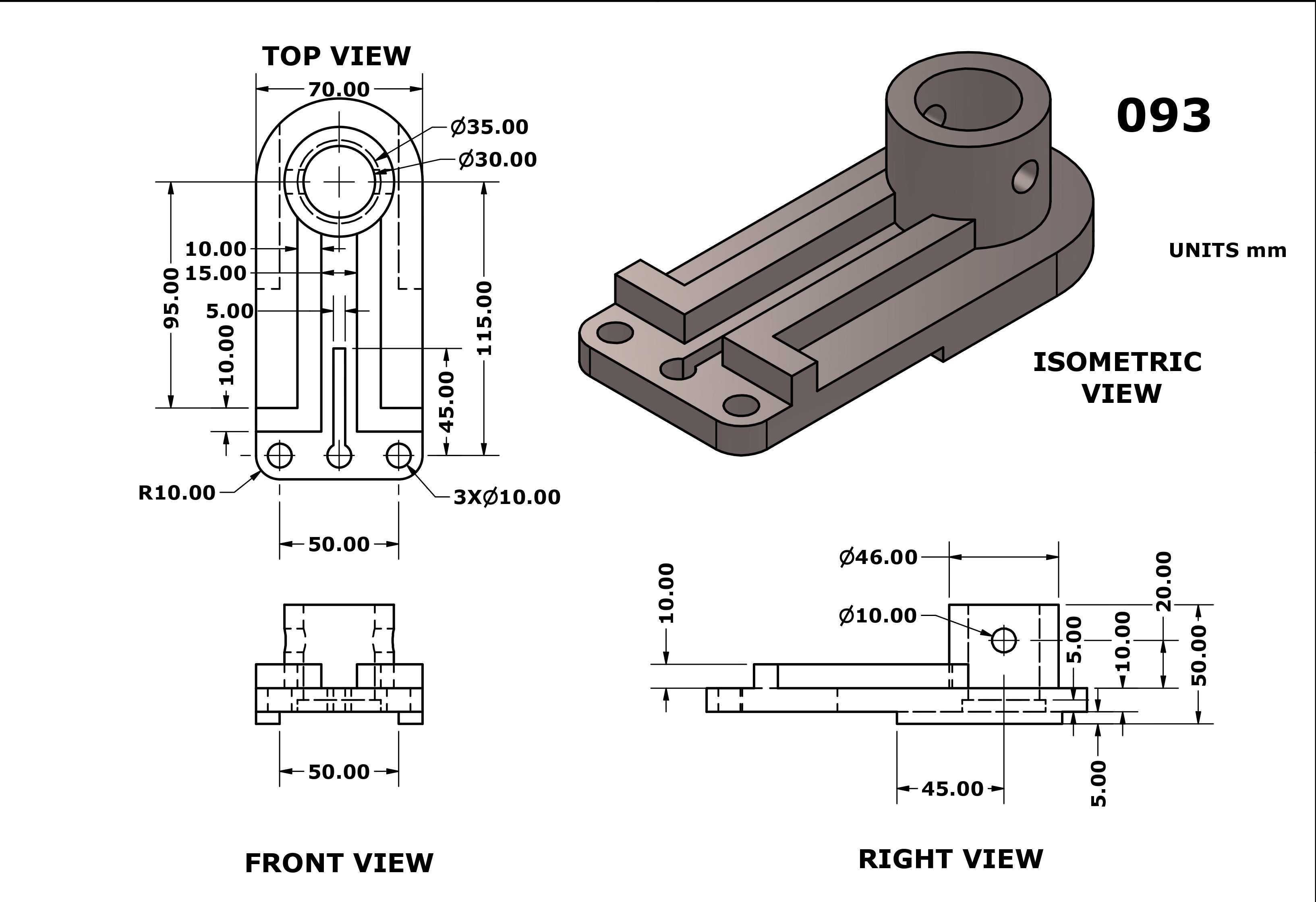3D CAD 基本练习 093/Autodesk Inventor Pro