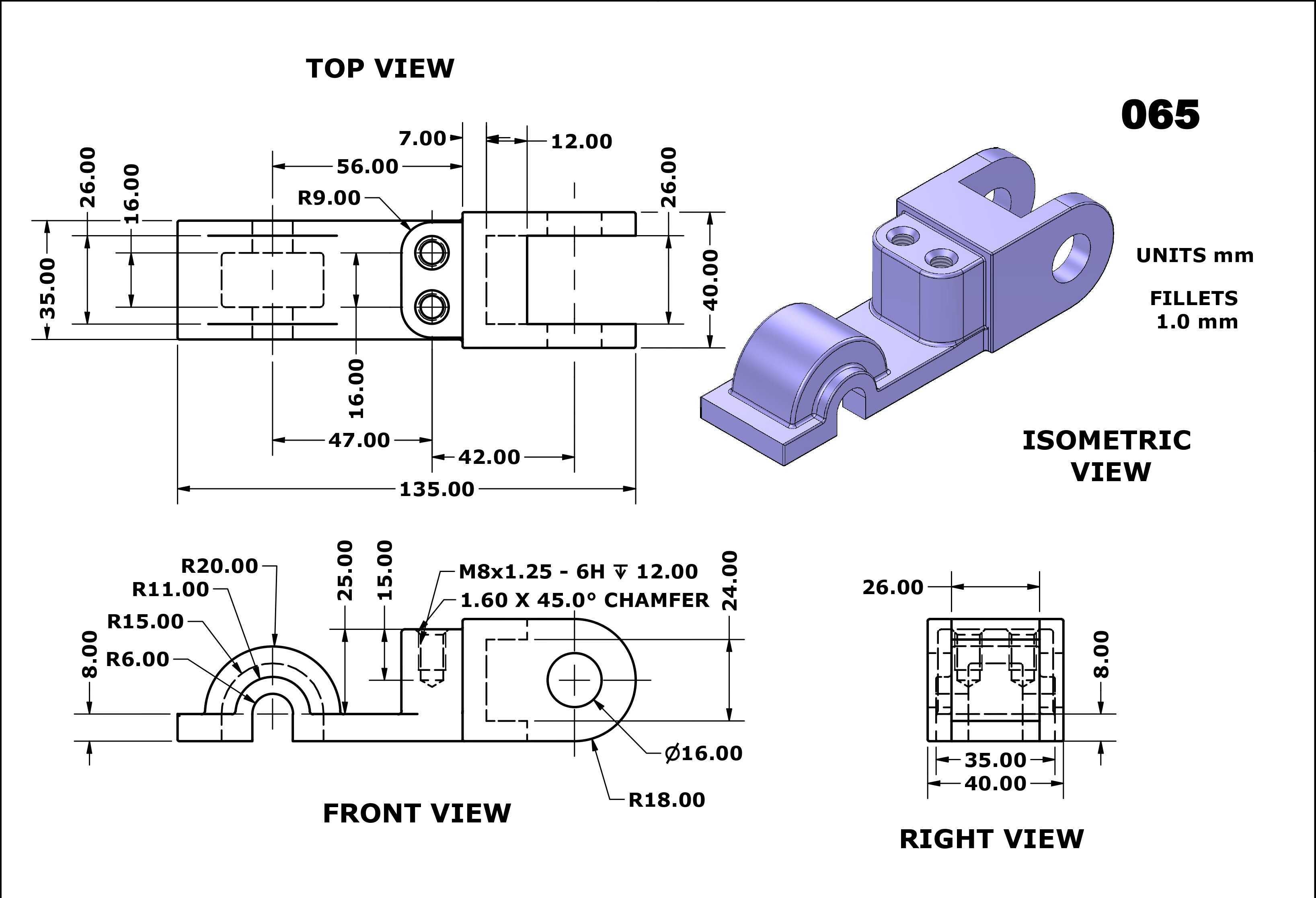 3D CAD 基础练习 065/Autodesk Inventor Pro