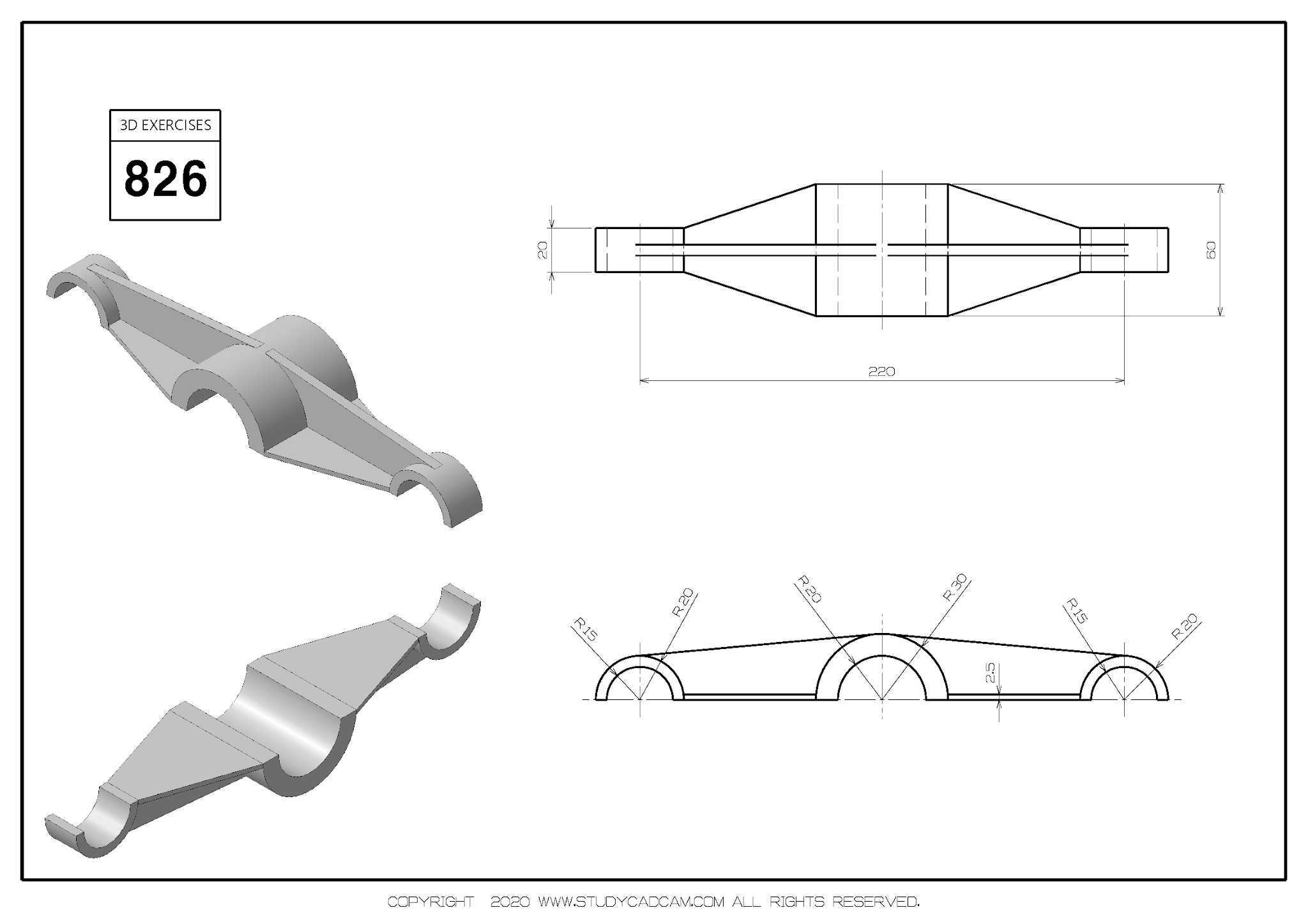 Studycadcam 3D CAD ��ϰ 826/Autodesk Inventor Pro