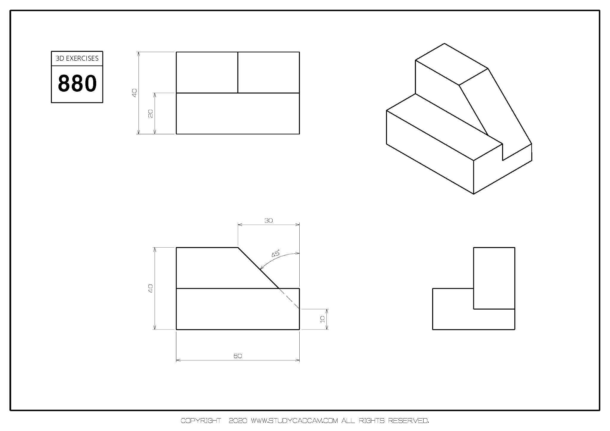 Studycadcam 3D CAD ��ϰ 880/Autodesk Inventor Pro
