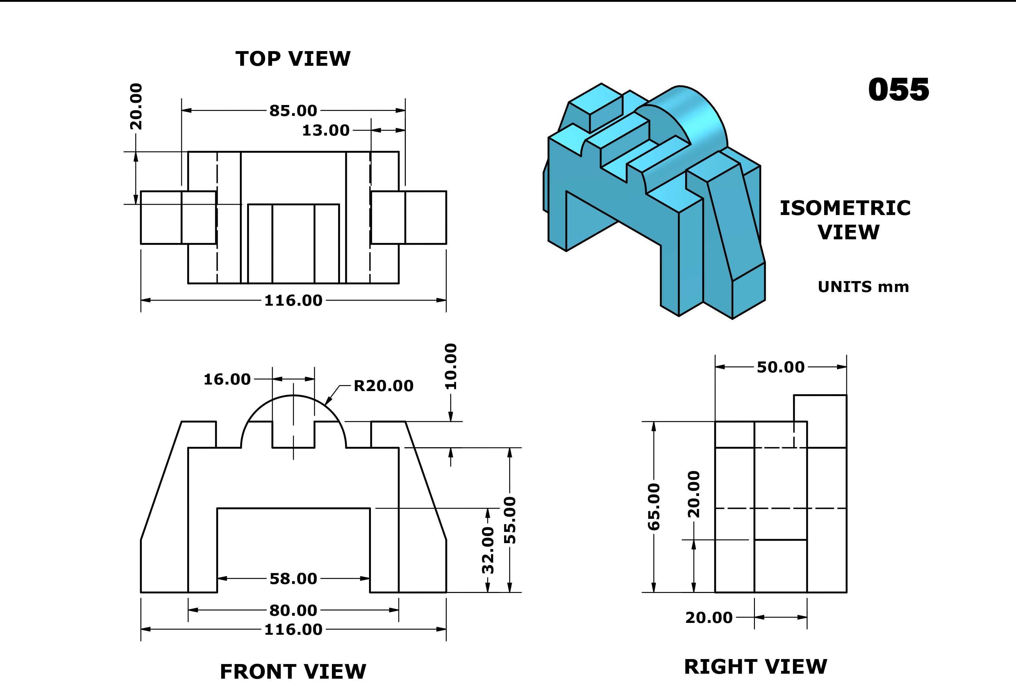 3D CAD 基础练习 055/Autodesk Inventor Pro