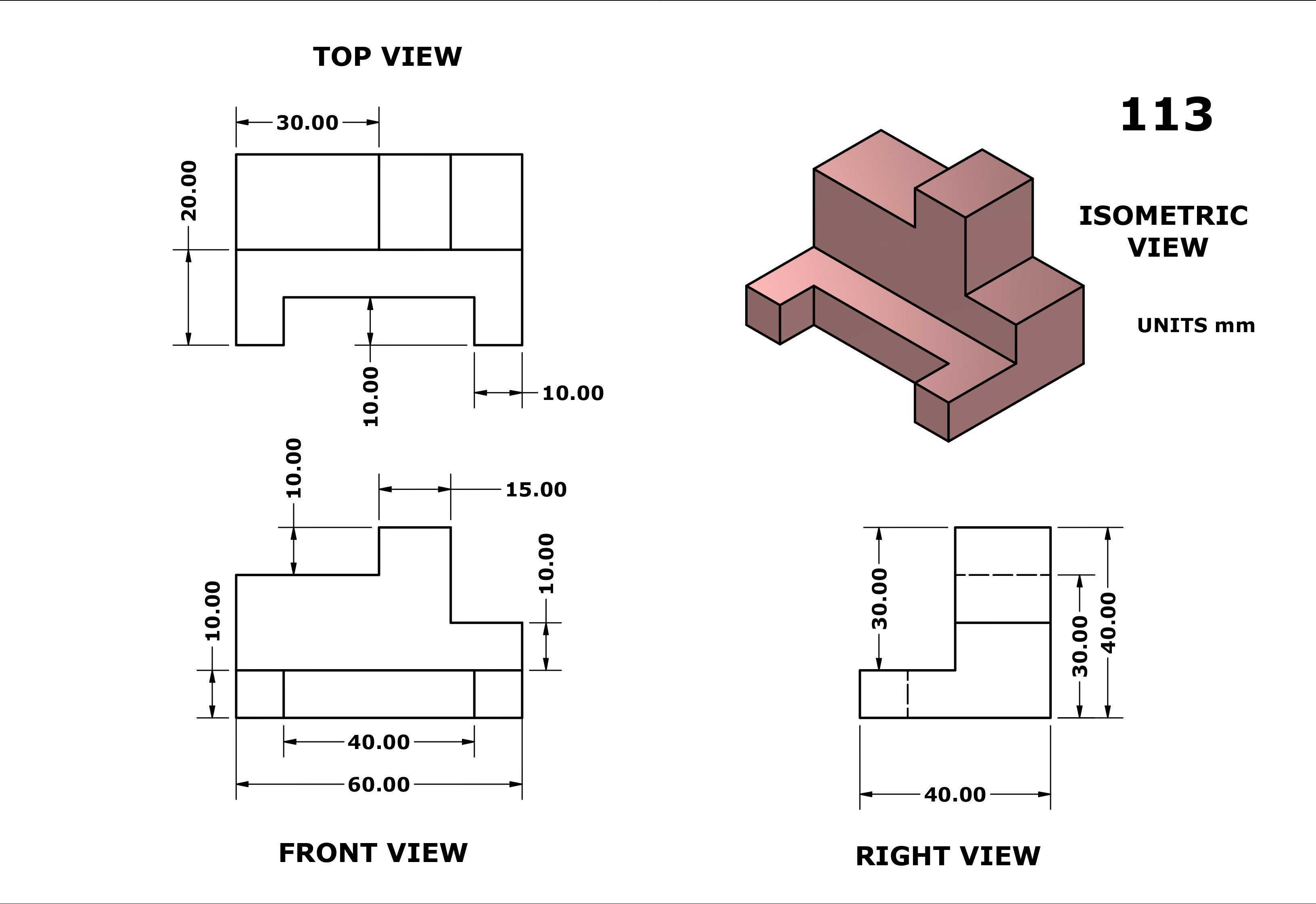 3D CAD 基本练习 113/Autodesk Inventor Pro
